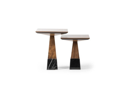 2x Sivupöytä Puu Kahvipöytä Olohuoneen Luxus Design Huonekalut Sisustus